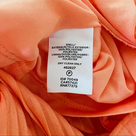 Ann Taylor Pleated Dress Coral Sleeveless Small - Picture 6 of 6
